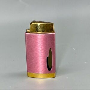 Vintage Scripto Lighter Pink & Black 1960’s 1970’s
